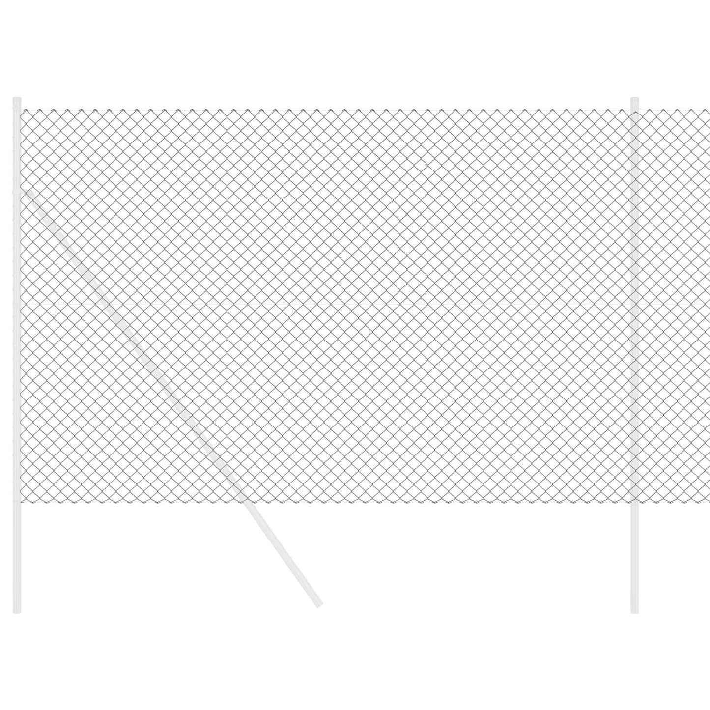 Láncszem Kerítés 10 x 1,6 m Acél Szürke