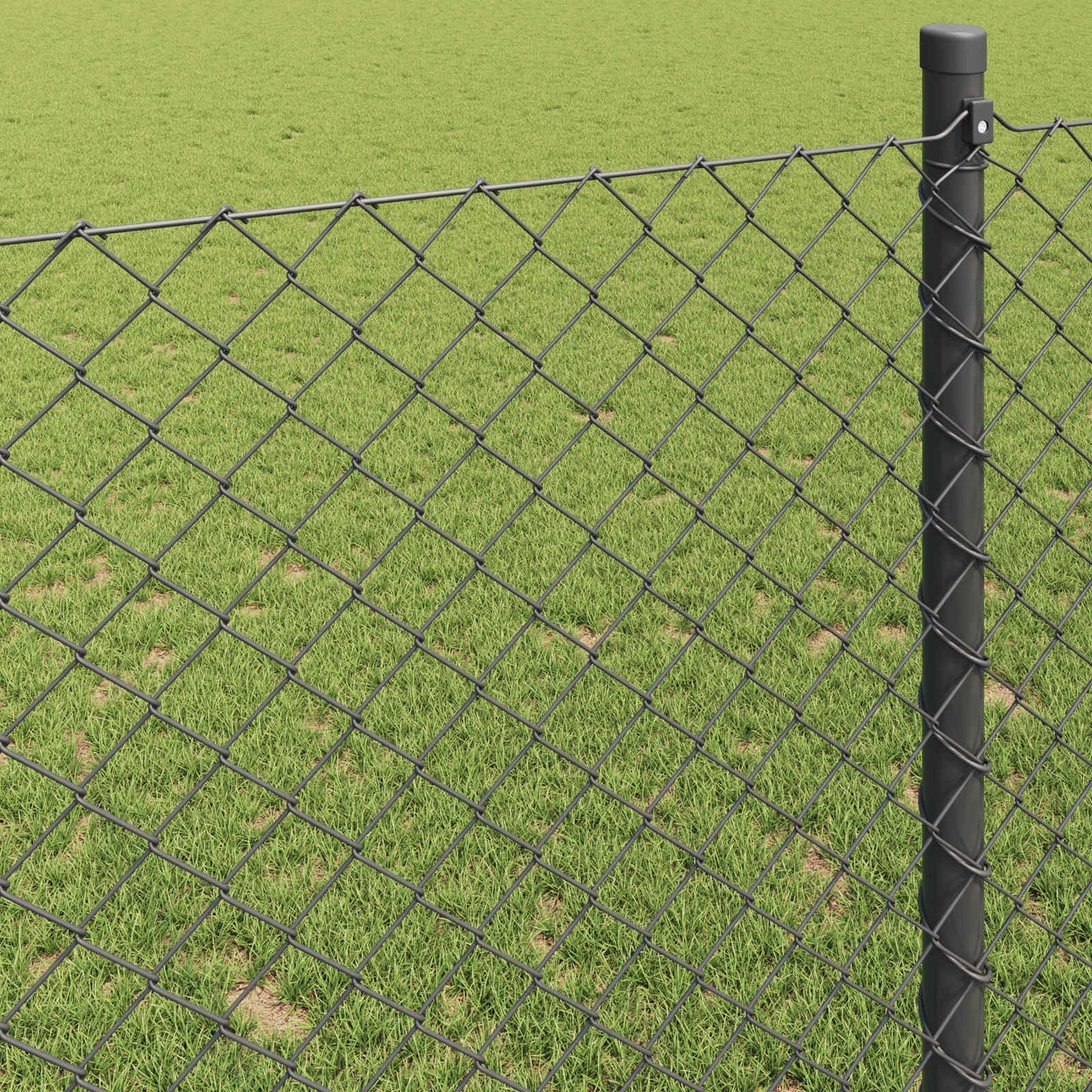 Láncszem Kerítés 25 x 0,6 m Acél Szürke
