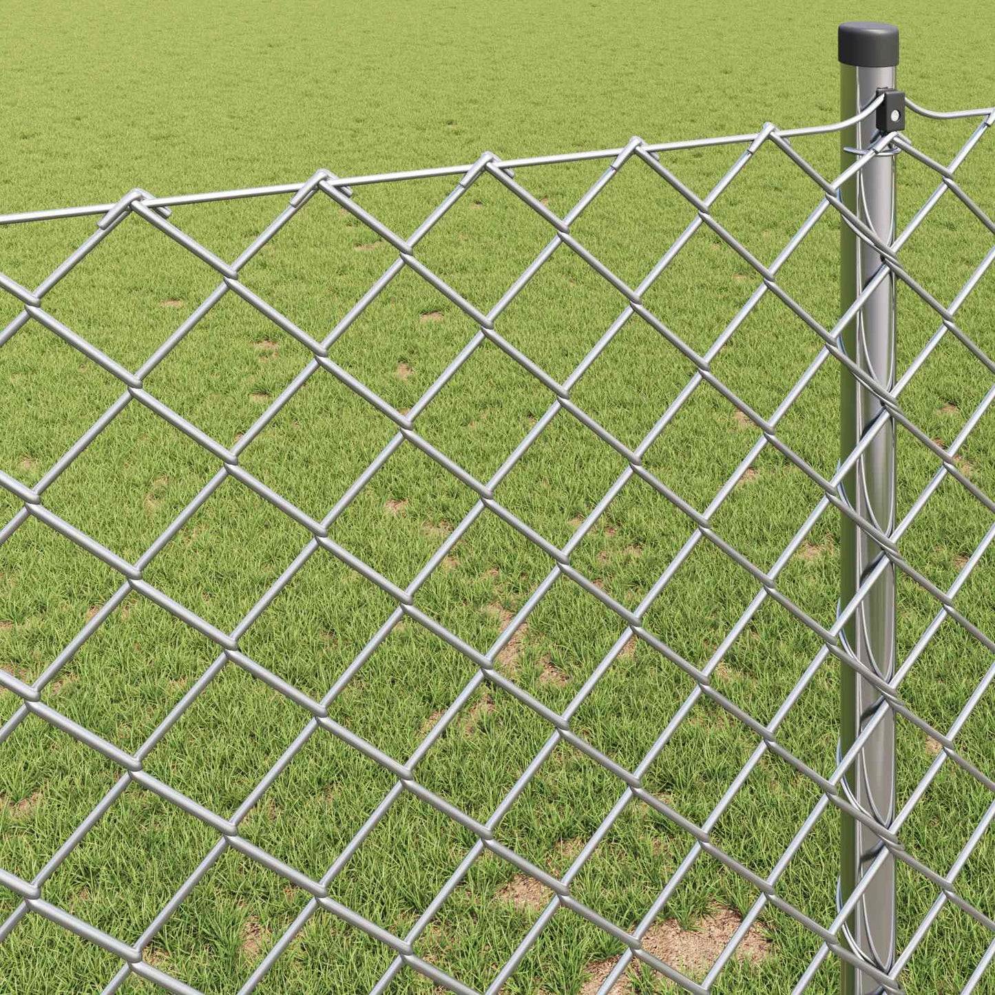 Láncszem Kerítés 10 x 0,4 m Horganyzott acél Ezüst