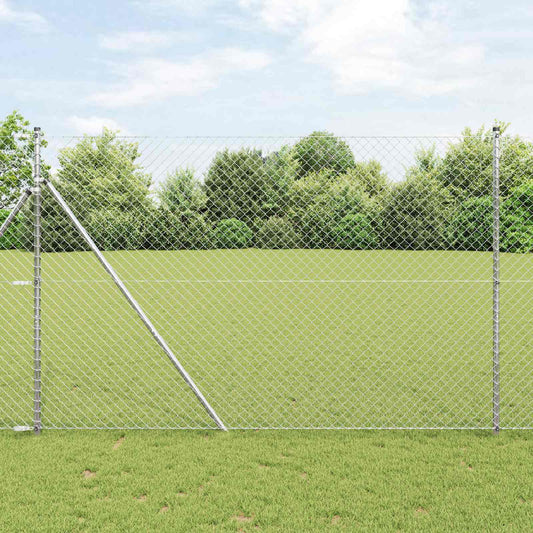 Láncszem Kerítés 10 x 1,6 m Horganyzott acél Ezüst