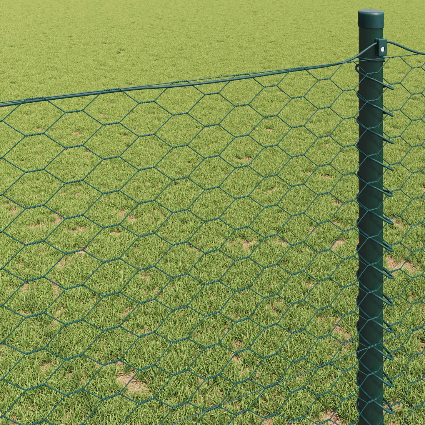 Hexagon kerítés Zöld 0,4 x 10 m Acél