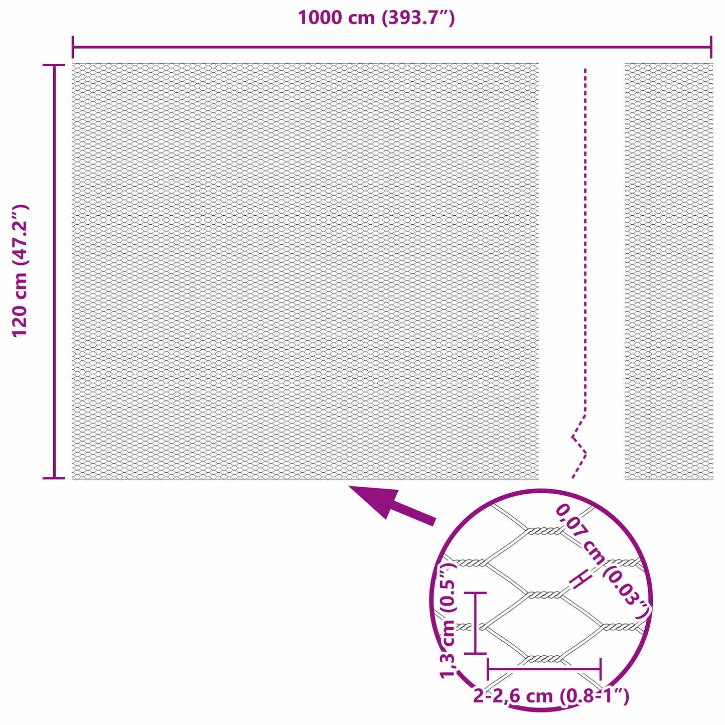 Hexagon kerítés Zöld 1,2 x 10 m PVC
