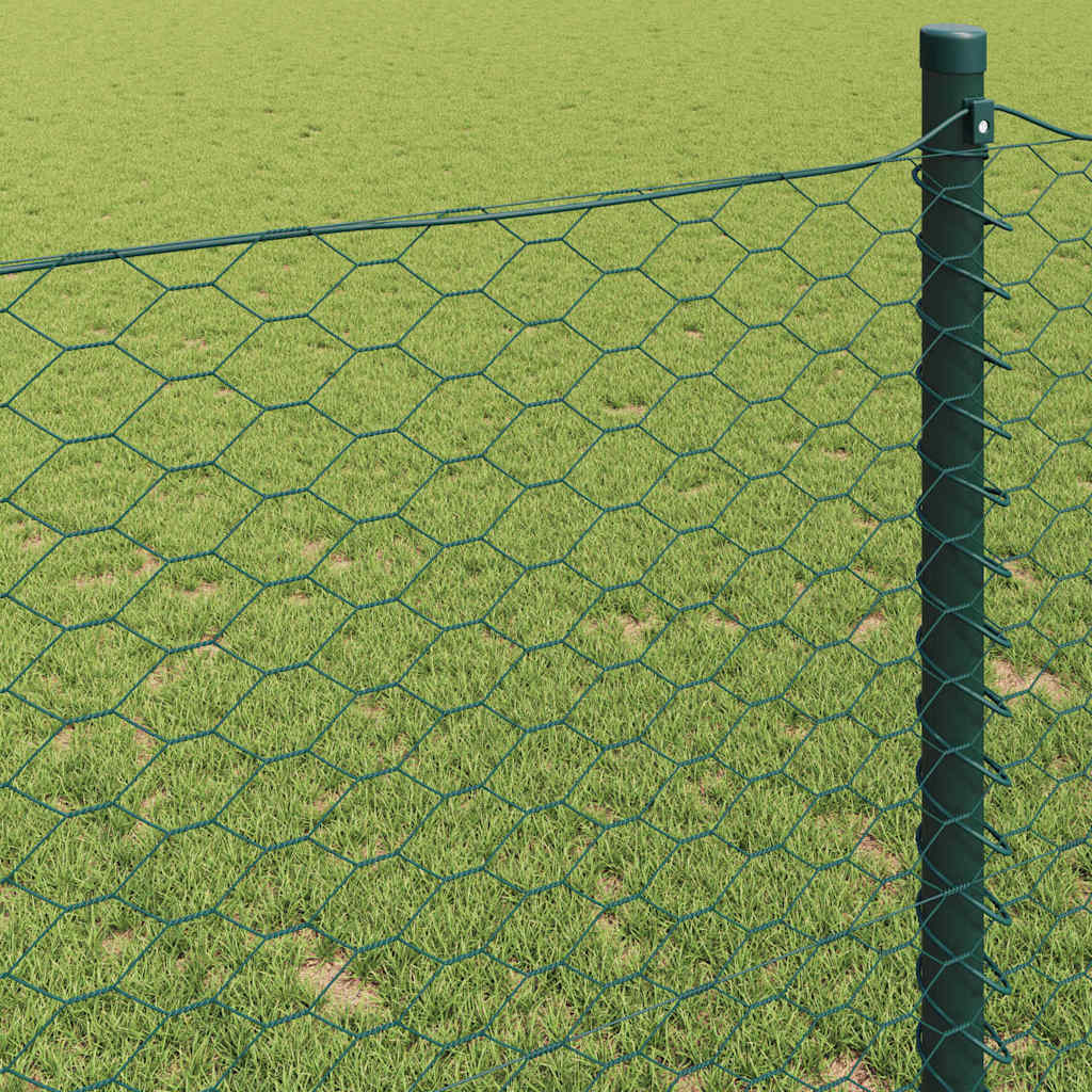 Hexagon kerítés Zöld 1,5 x 10 m PVC