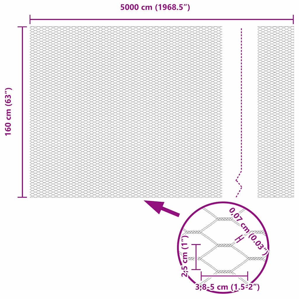 Hexagon kerítés Zöld 1,6 x 50 m PVC