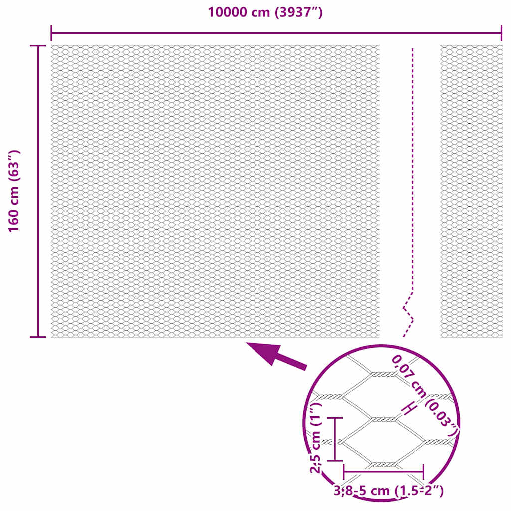 Hexagon kerítés Zöld 1,6 x 100 m PVC