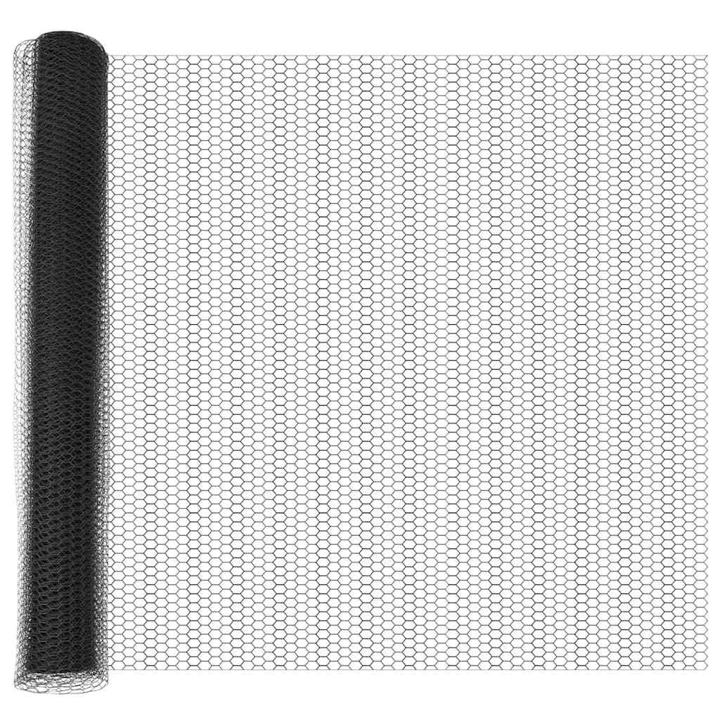 Hexagon kerítés Szürke 1,4 x 10 m PVC
