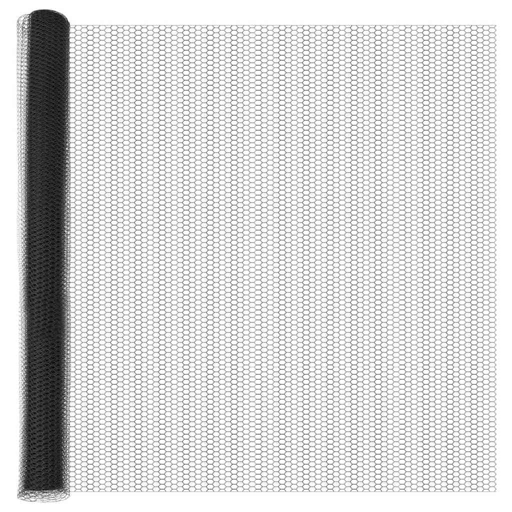 Hexagon kerítés Szürke 1,5 x 10 m PVC