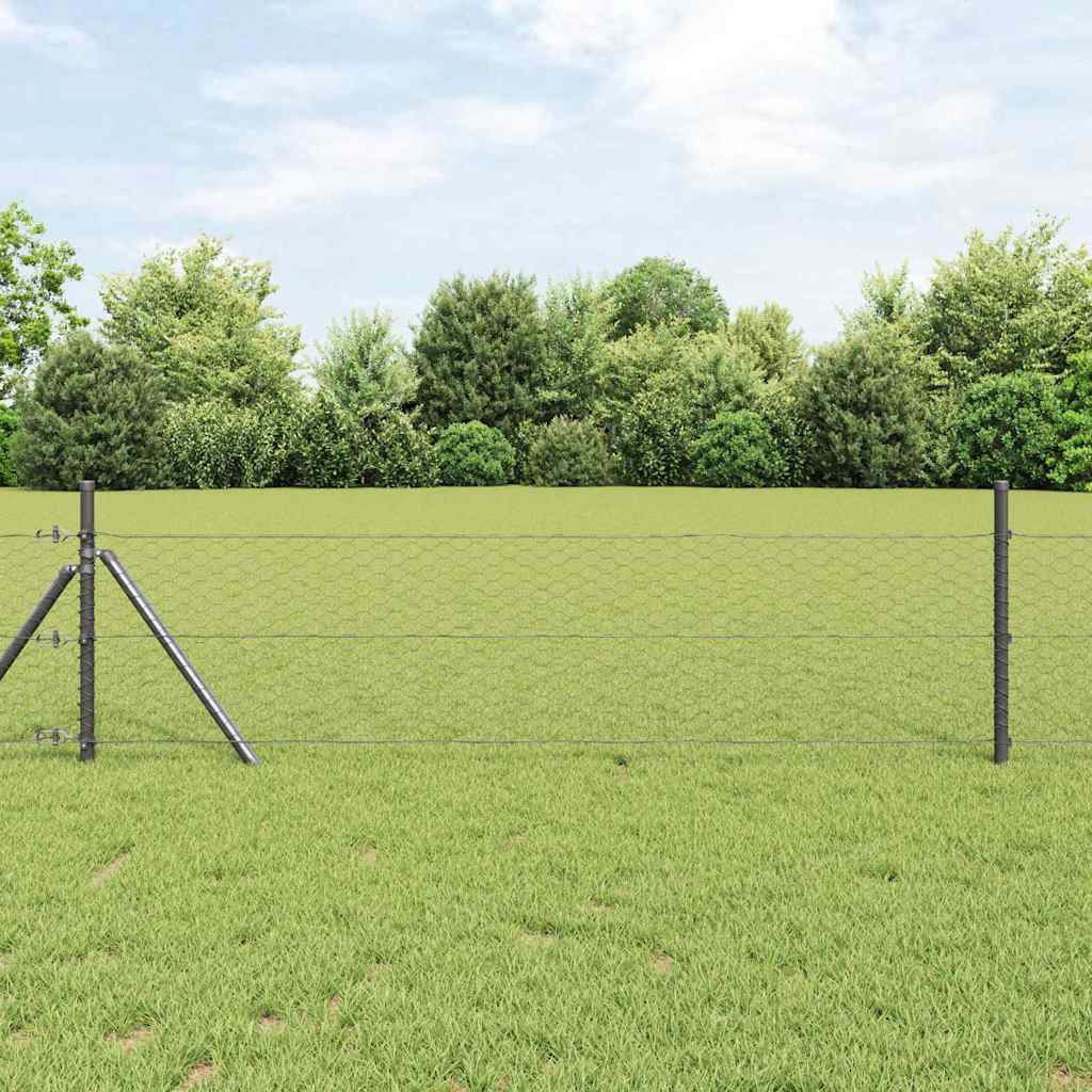 Hexagon kerítés Szürke 0,5 x 50 m PVC
