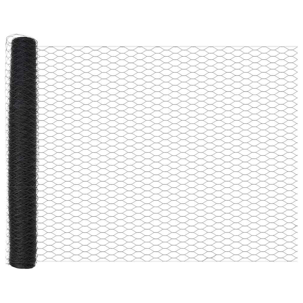 Hexagon kerítés Szürke 1,4 x 50 m PVC
