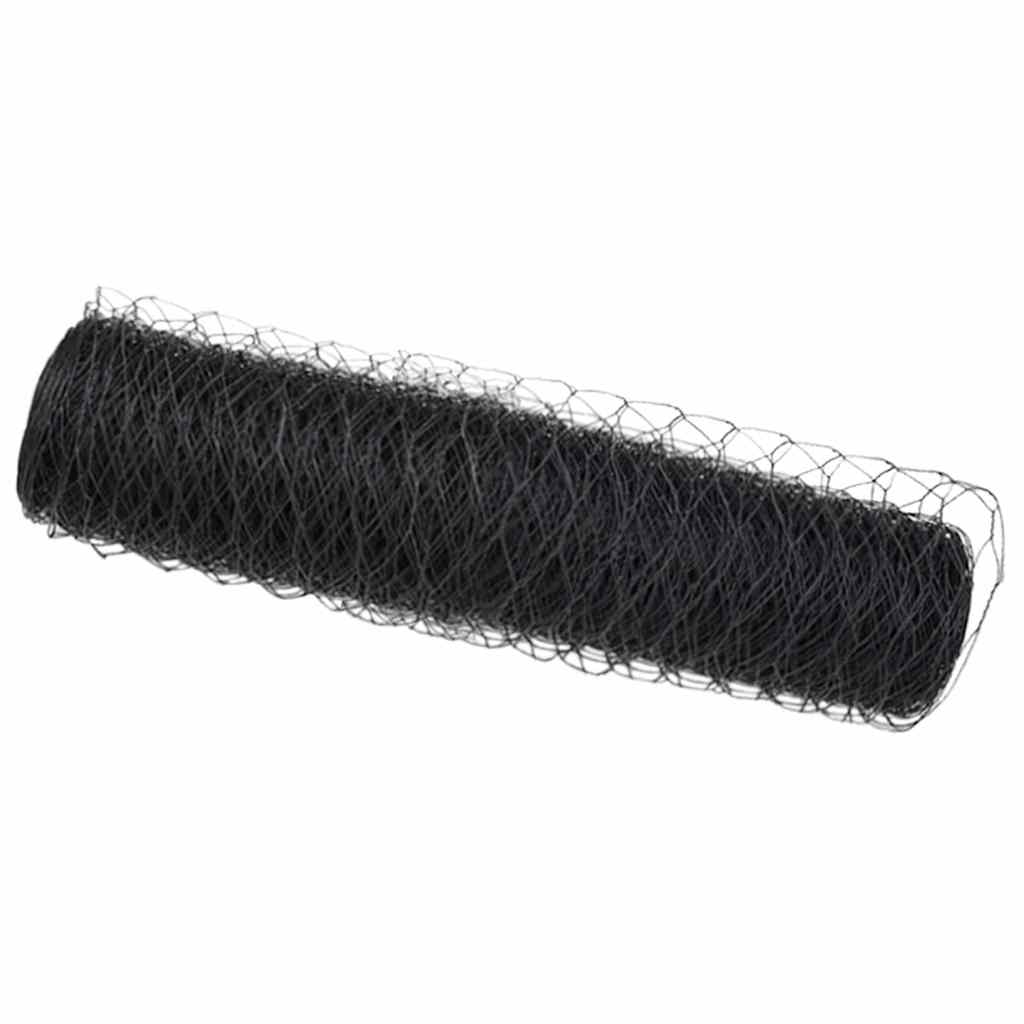 Hexagon kerítés Szürke 0,4 x 100 m PVC