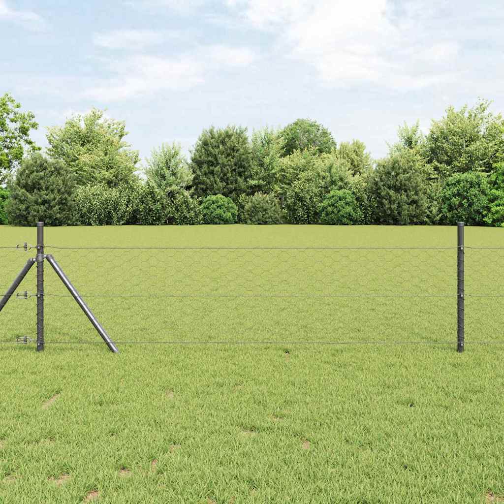 Hexagon kerítés Szürke 1,5 x 100 m PVC