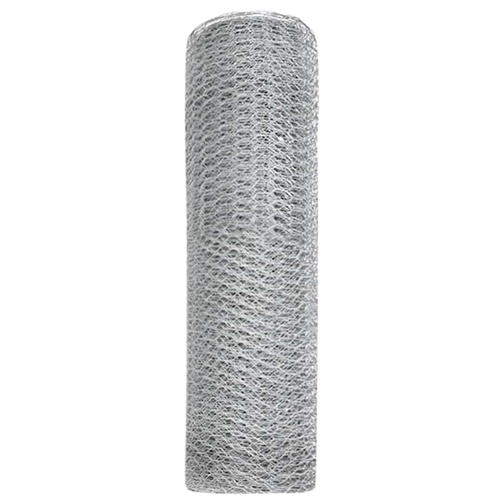 Hexagon kerítés Ezüst 0,4 x 10 m Horganyzott acél