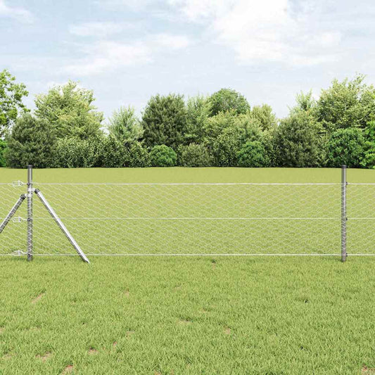 Hexagon kerítés 0,5 x 10 m Horganyzott acél Ezüst