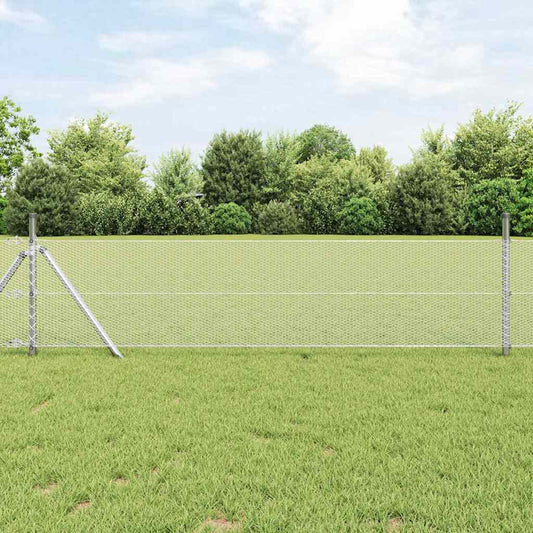 Hexagon kerítés 0,8 x 10 m Horganyzott acél Ezüst