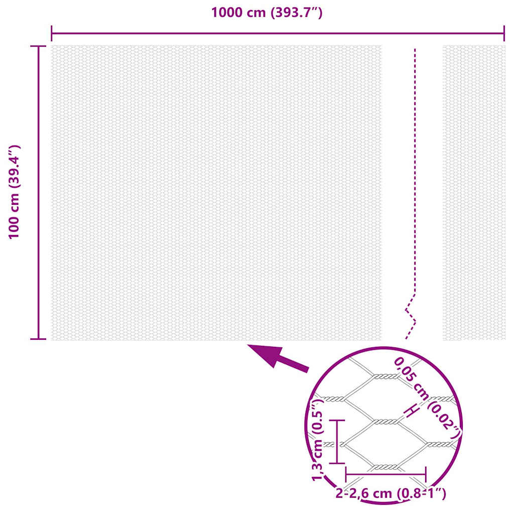 Hexagon kerítés Ezüst 1 x 10 m Horganyzott acél