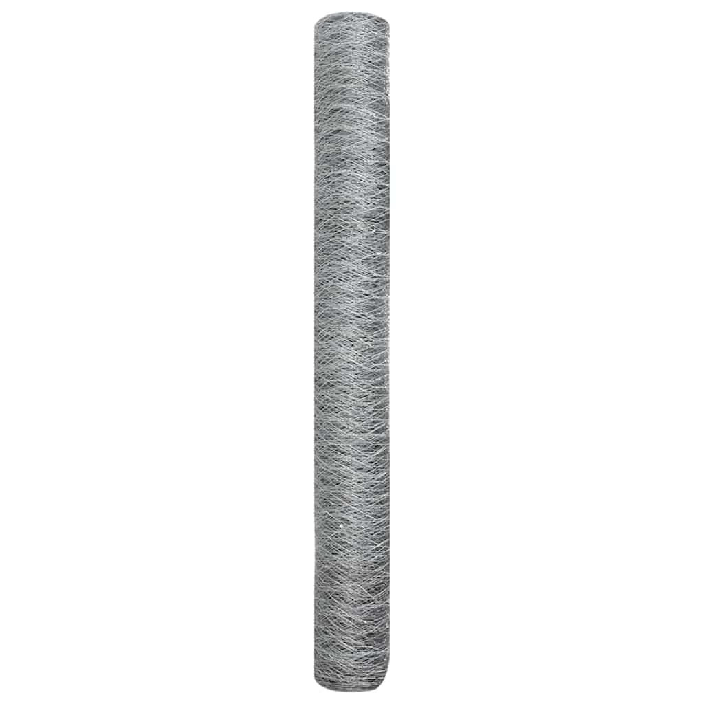 Hexagon kerítés Ezüst 1 x 10 m Horganyzott acél