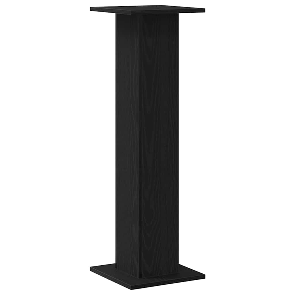 Növényállvány 2 db Fekete tölgy 30 x 30 x 95 cm Szerelt fa