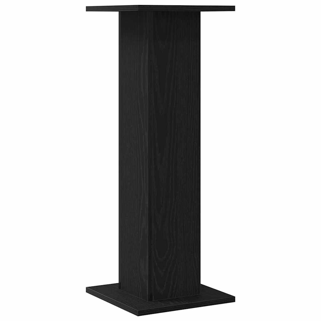Növényállvány 2 db Fekete tölgy 30 x 30 x 80 cm Szerelt fa