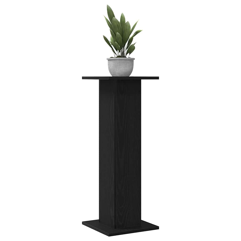 Növényállvány 2 db Fekete tölgy 30 x 30 x 80 cm Szerelt fa