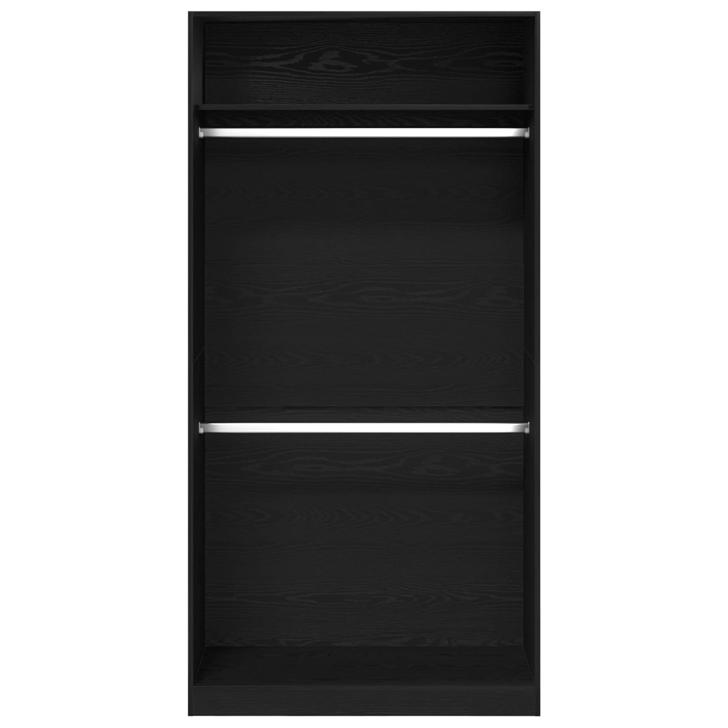 Ruhásszekrény polcokkal Fekete tölgy 100 x 50 x 200 cm Faanyag