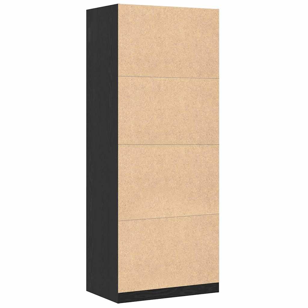 Ruhásszekrény Fekete tölgy 80 x 50 x 200 cm Szerelt Fa