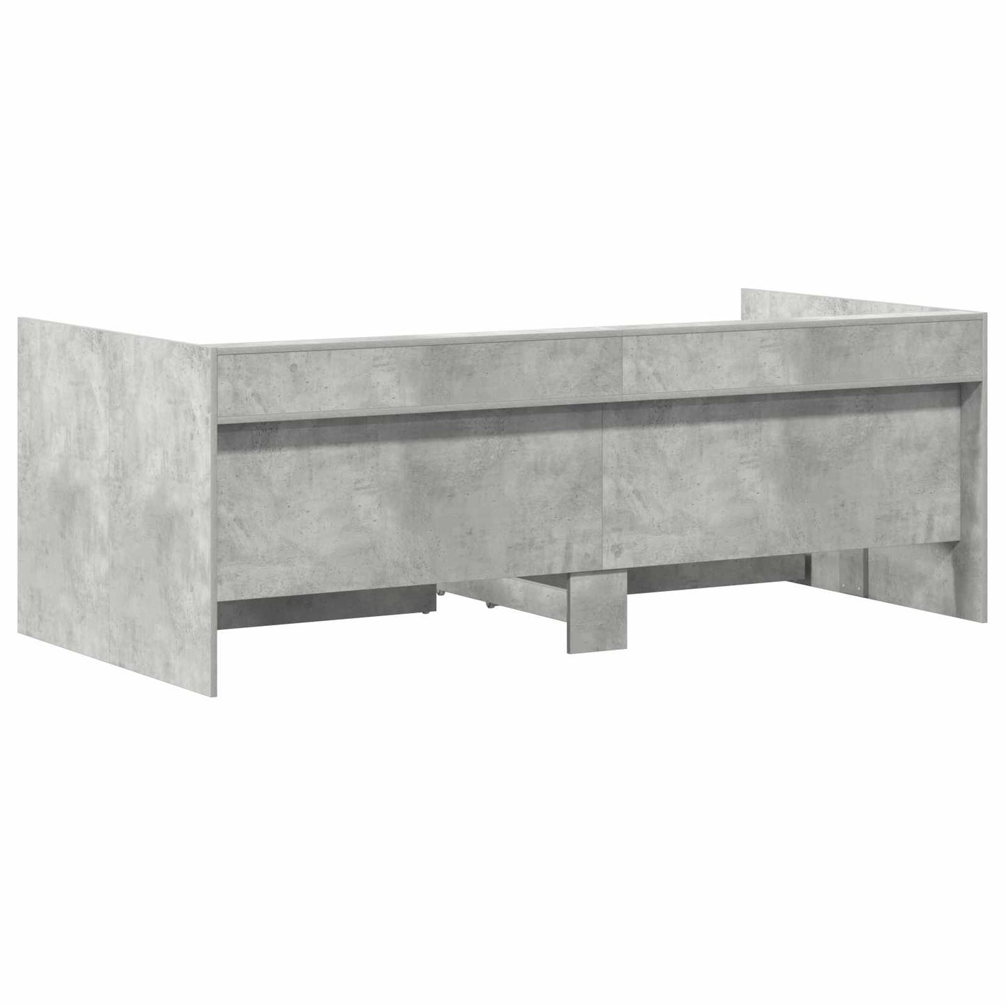 Nappali ágy fiókkal polcokkal Szürke 90 x 200 cm Szerelt Fa