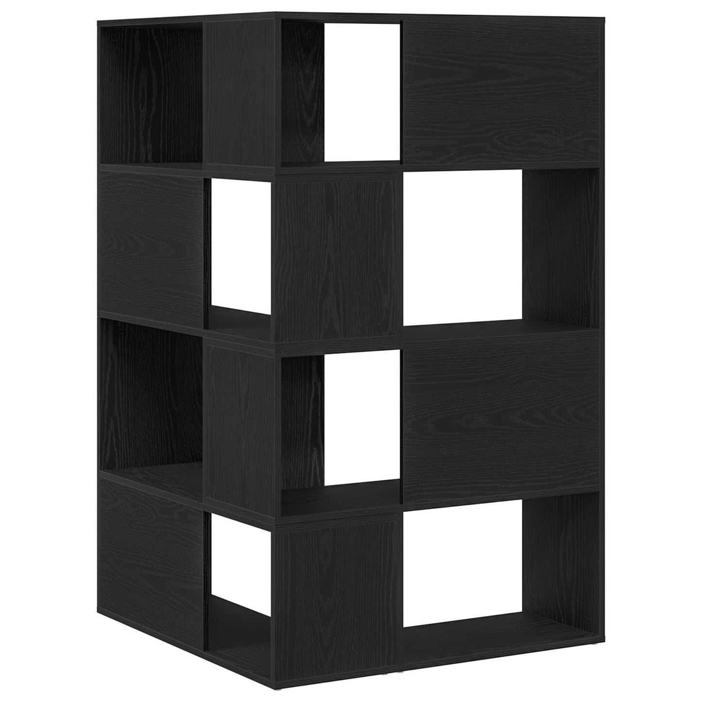 Ruhásszekrény 6 szintes 85 x 85 x 140 cm Faanyag Fekete tölgy