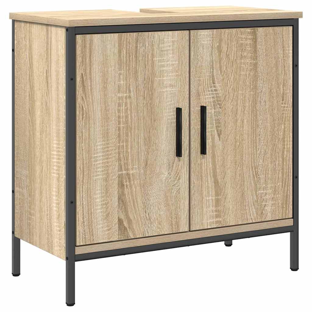 Fürdőszoba bútor szett 3 db Barna 60 x 30 x 60 cm Szerelt fa