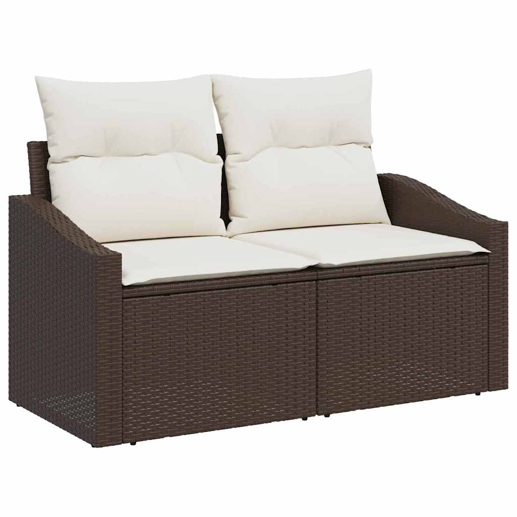 Kanapé Szett párnával 7 pcs Barna polirattan