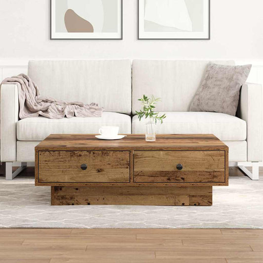 Dohányzóasztal Öreg fa 90 x 90 x 28 cm Faanyag