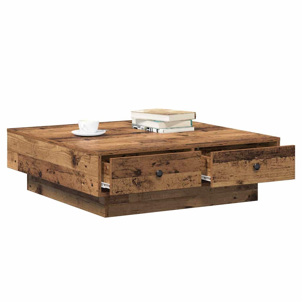 Dohányzóasztal Öreg fa 90 x 90 x 28 cm Szerelt Fa