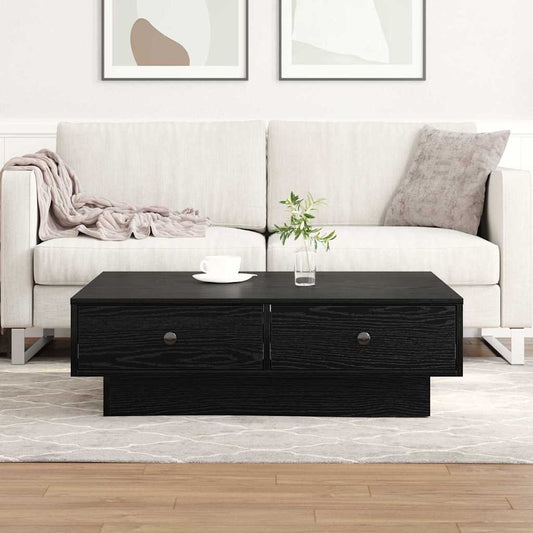 Dohányzóasztal Fekete tölgy 90 x 90 x 28 cm Faanyag