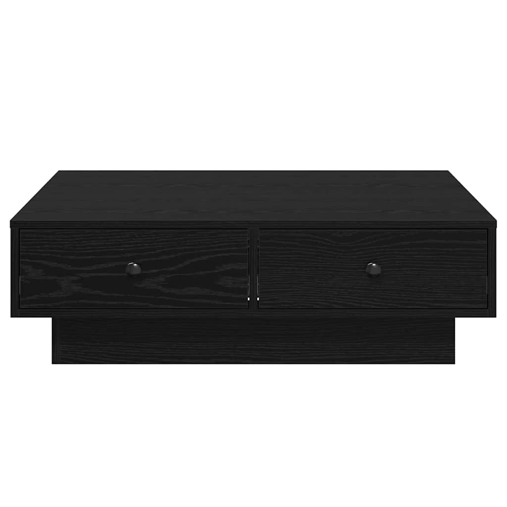 Dohányzóasztal Fekete tölgy 90 x 90 x 28 cm Szerelt Fa