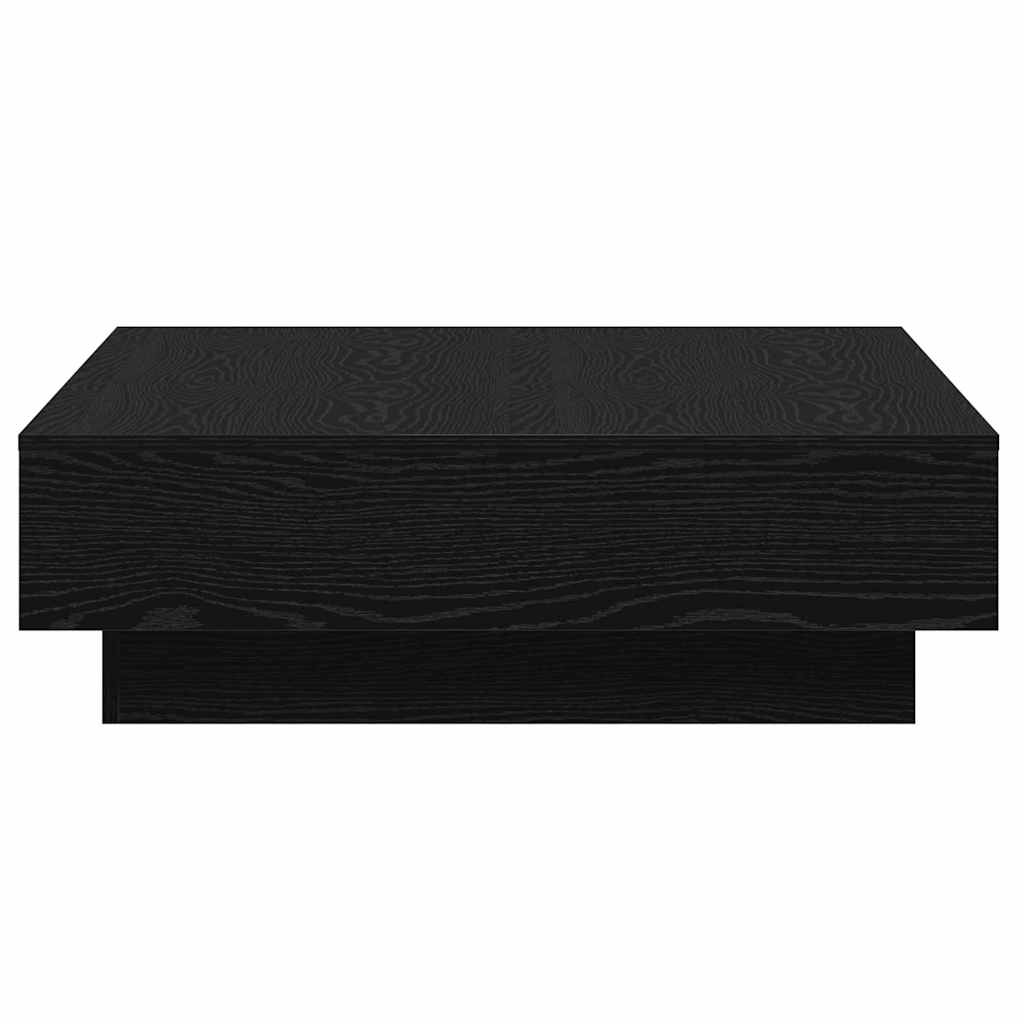 Dohányzóasztal Fekete tölgy 90 x 90 x 28 cm Szerelt Fa
