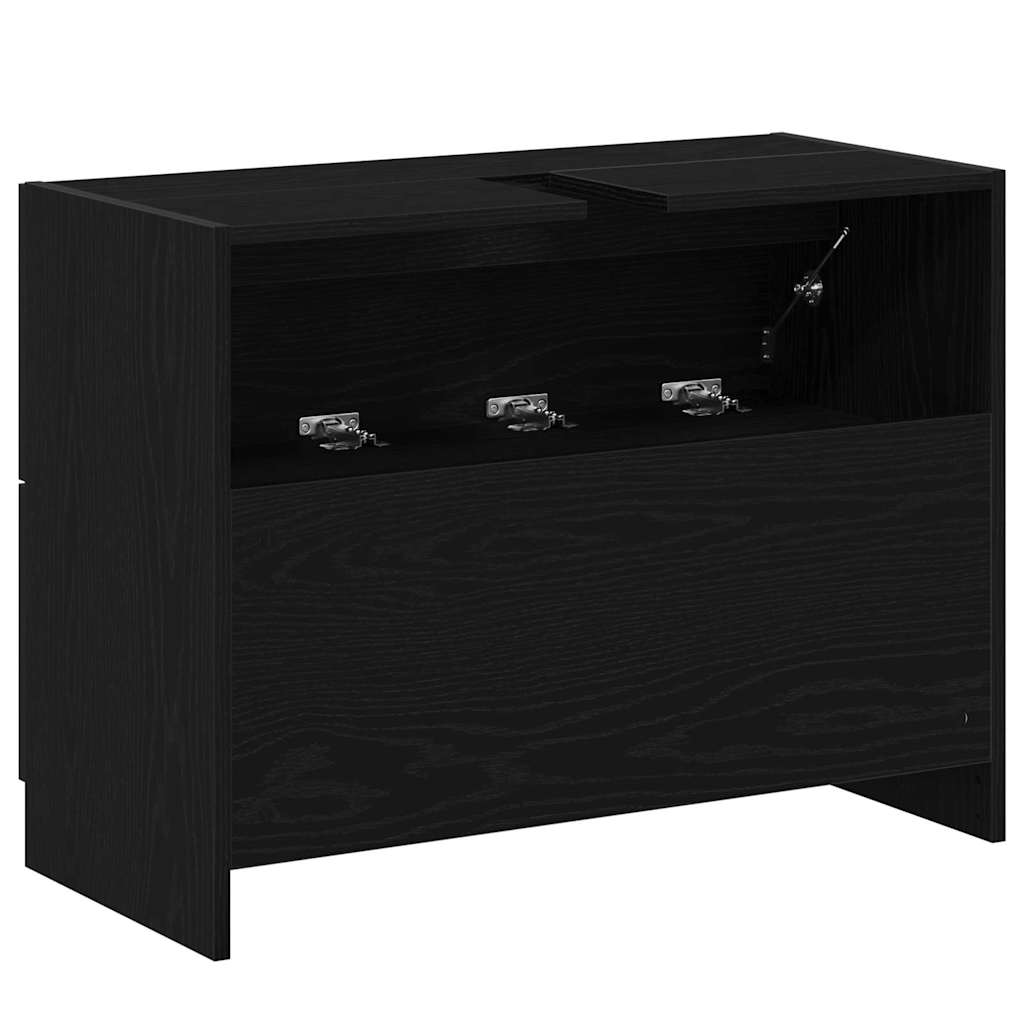 Fürdőszoba Székény fiókkal Fekete tölgy 78 x 37 x 59 cm Faanyag