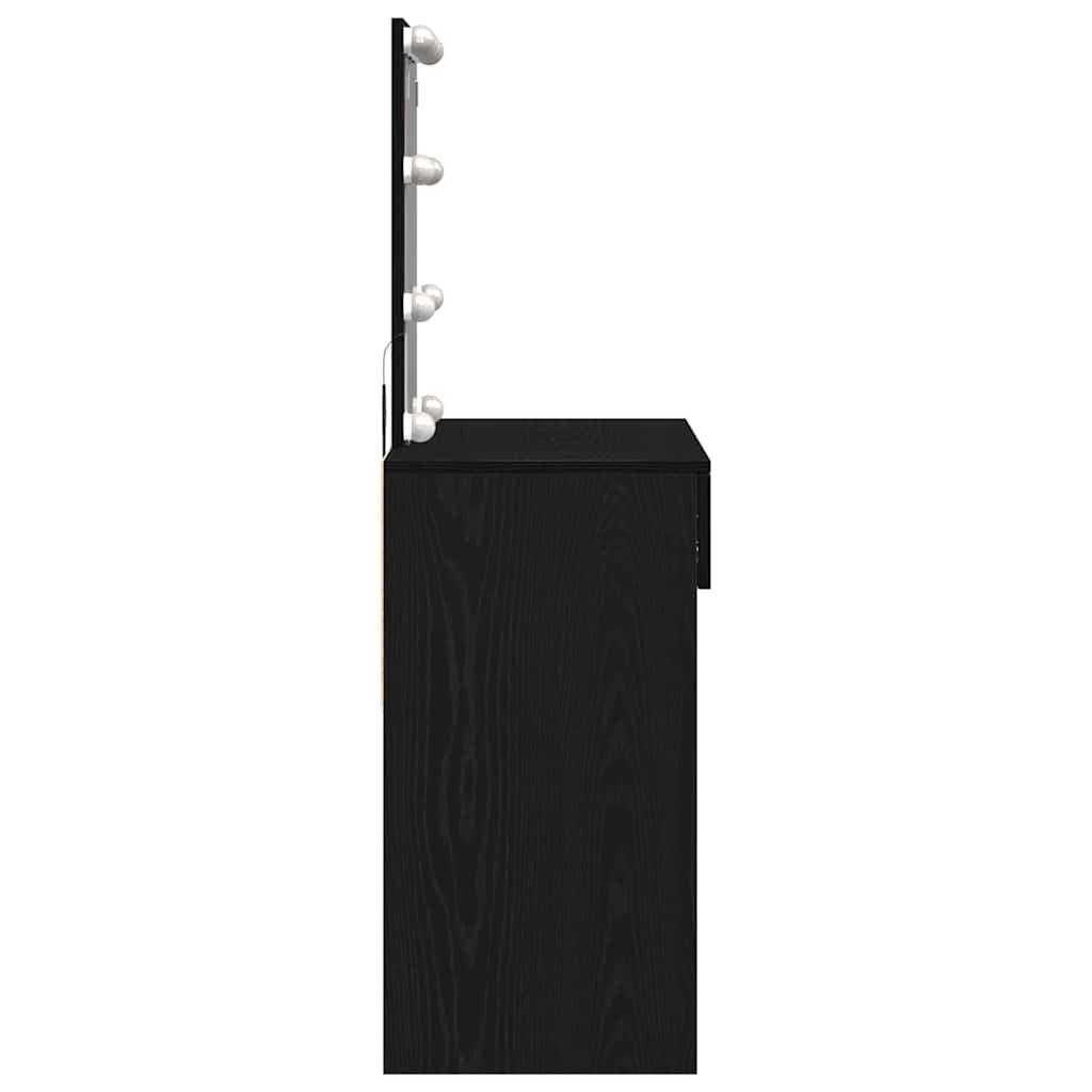 Öltözködőasztal Fekete tölgy 100 x 40 x 130 cm Szerelt Fa