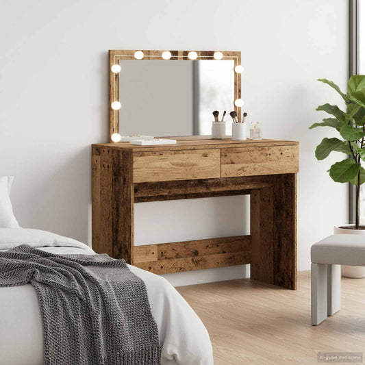 Sminkasztal fiókkal tárolóval Öreg fa 100 x 40 x 120 cm Faanyag