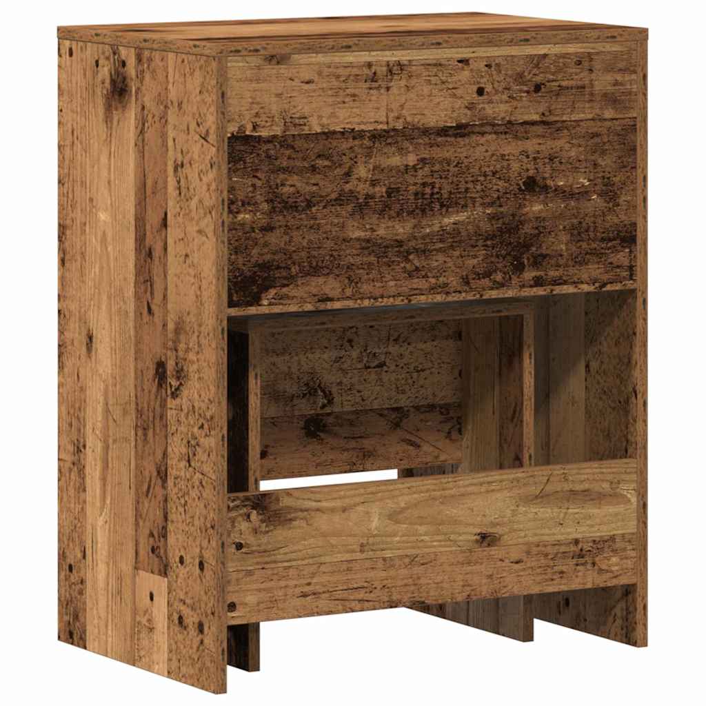 Sminkasztal 2 pcs Öreg fa 60 x 40 x 75 cm Szerelt Fa