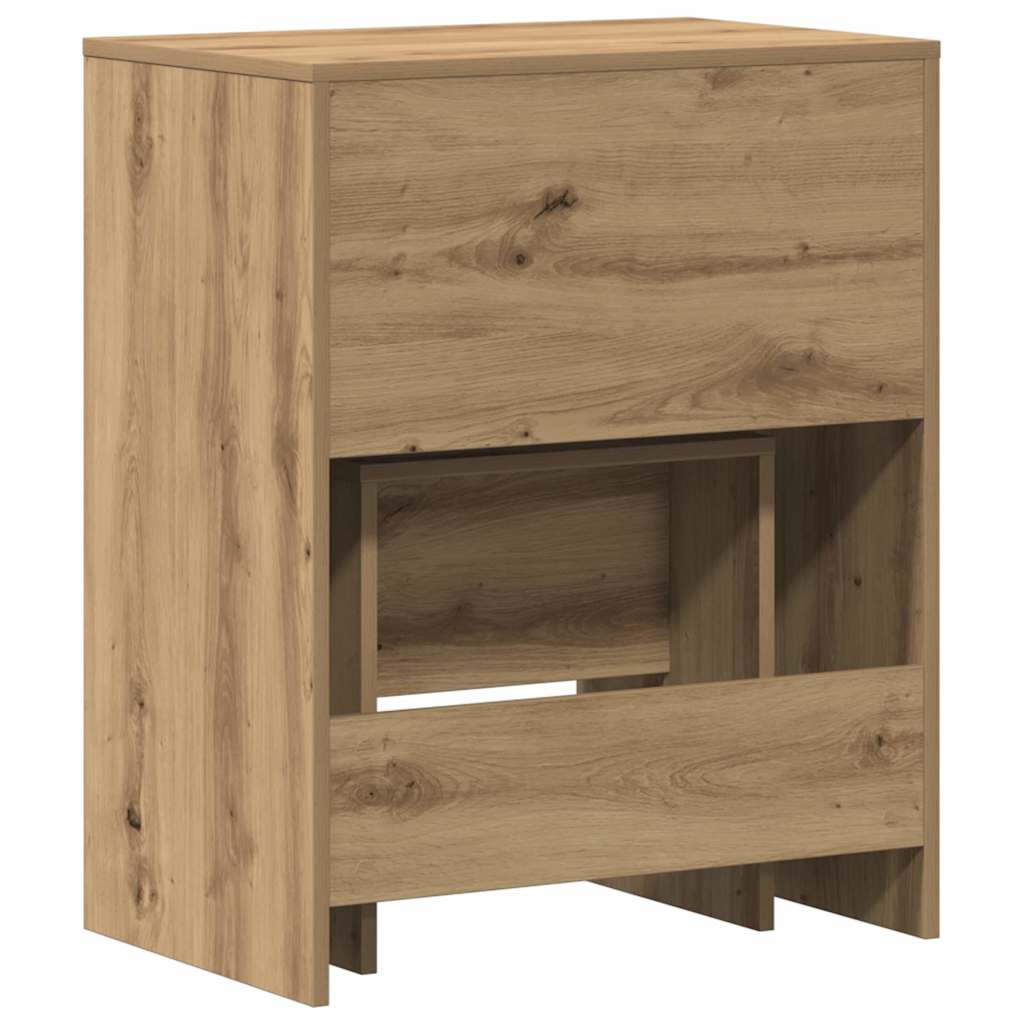 Sminkasztal 2 pcs kézműves tölgy 60 x 40 x 75 cm Szerelt Fa