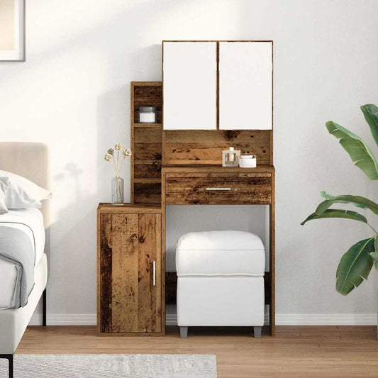 Öltözködőasztal fiókkal Öreg fa 80 x 35 x 132 cm Faanyag