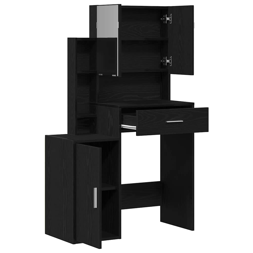 Öltözködőasztal Fekete tölgy 80 x 35 x 132 cm Szerelt Fa