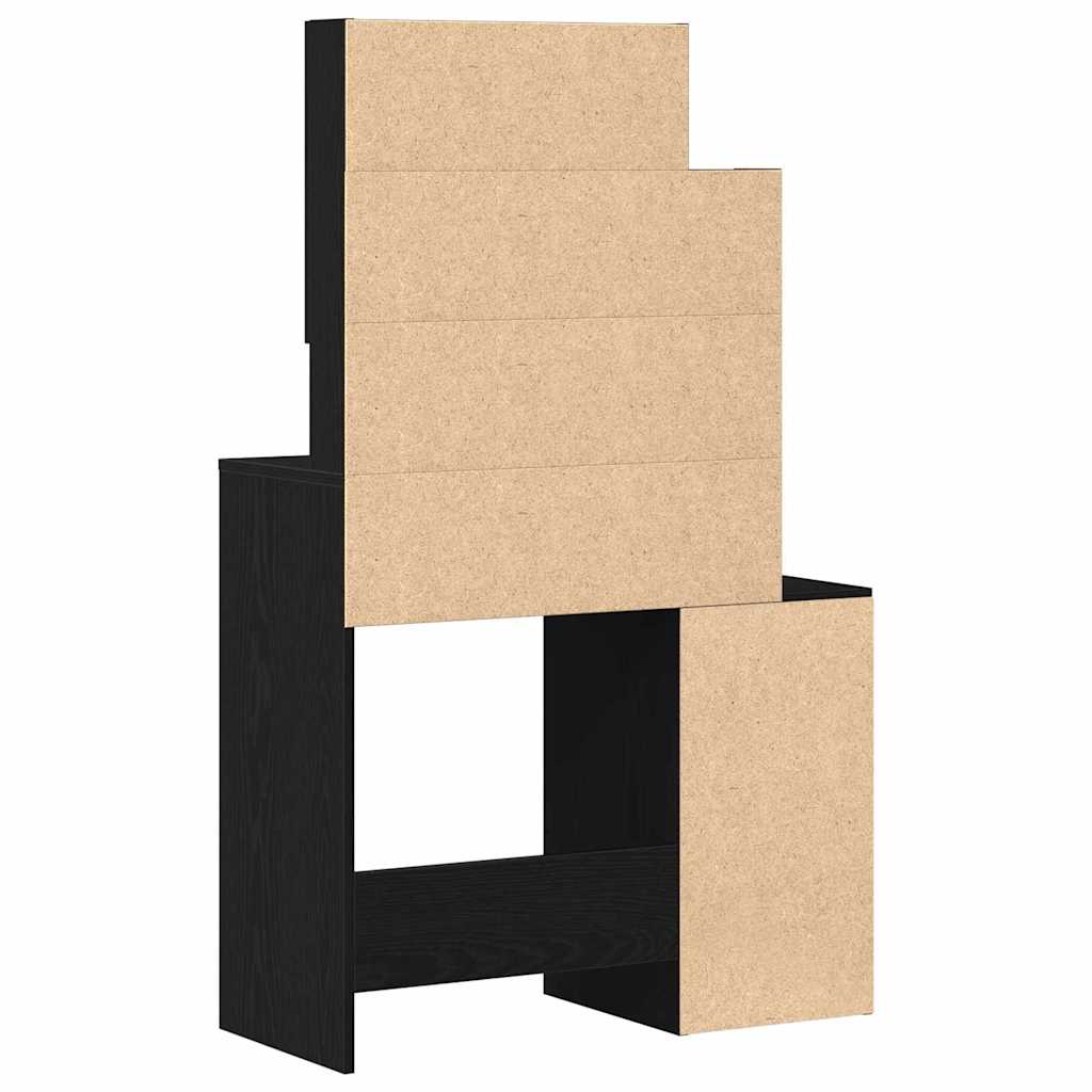 Öltözködőasztal Fekete tölgy 80 x 35 x 132 cm Szerelt Fa