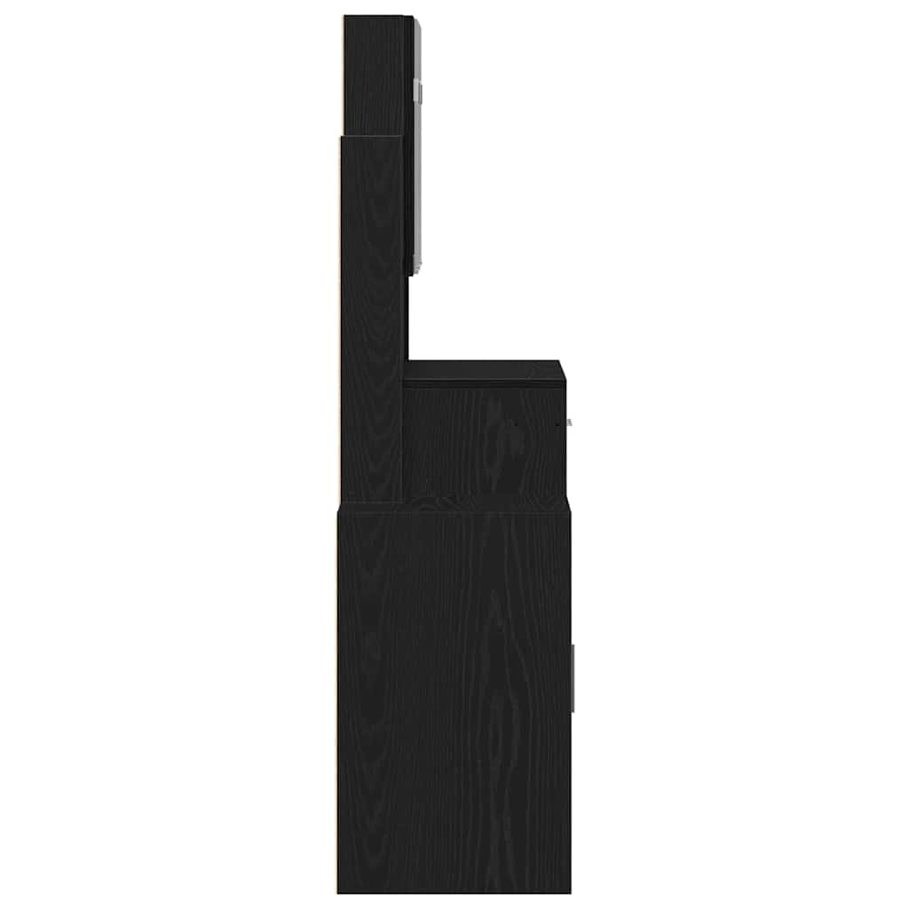 Öltözködőasztal Fekete tölgy 80 x 35 x 132 cm Szerelt Fa