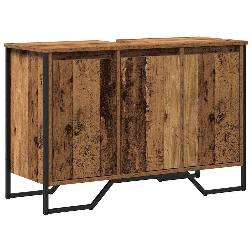 Fürdőszobai mosdószekrény Öreg fa 91 x 35 x 60 cm Szerelt fa