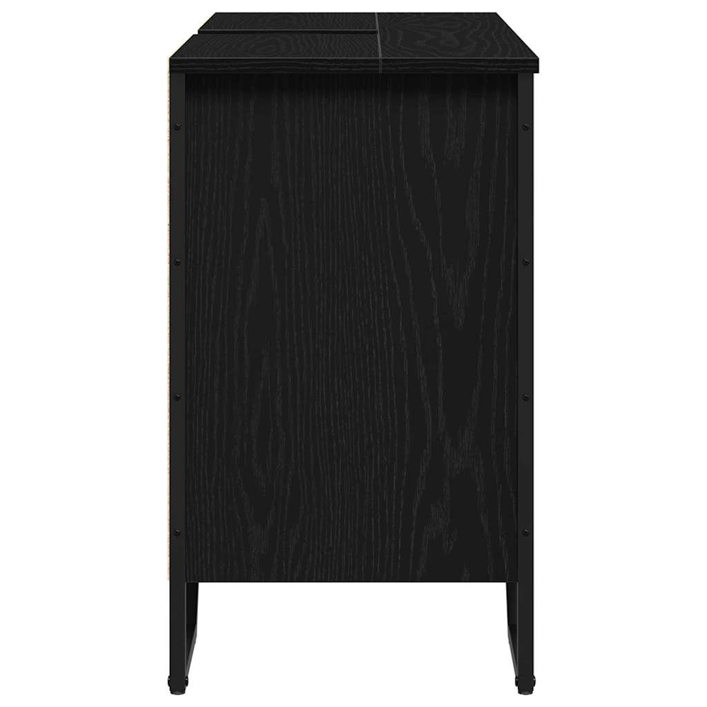 Fürdőszobai mosdószekrény Fekete tölgy 91 x 35 x 60 cm