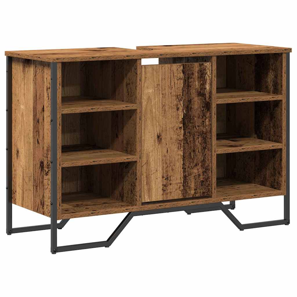 Fürdőszobai mosdószekrény Öreg fa 91 x 35 x 60 cm Szerelt fa