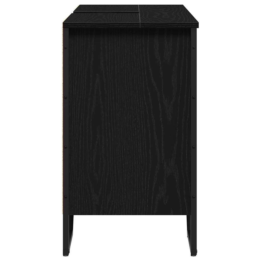 Fürdőszobai mosdószekrény Fekete tölgy 91 x 35 x 60 cm
