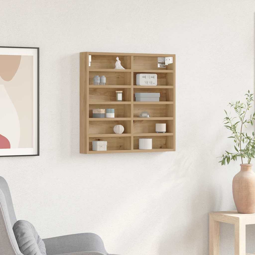 Kiállító szekrény Falra szerelhető Artisan tölgy Szerelt Fa