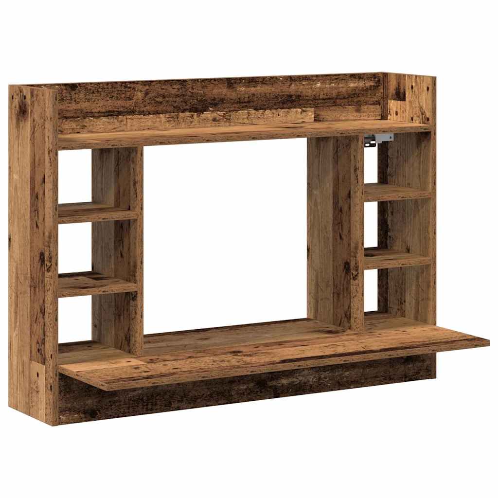 Falra szerelhető íróasztal Régi fa Szerelt fa 105 x 48 x 75 cm