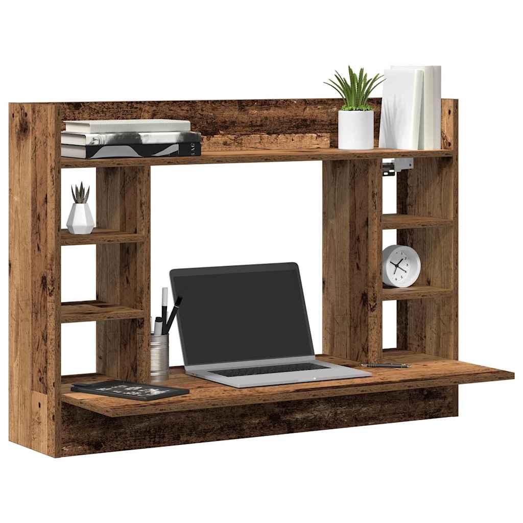 Falra szerelhető íróasztal Régi fa Szerelt fa 105 x 48 x 75 cm